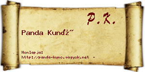 Panda Kunó névjegykártya